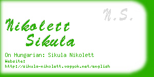 nikolett sikula business card